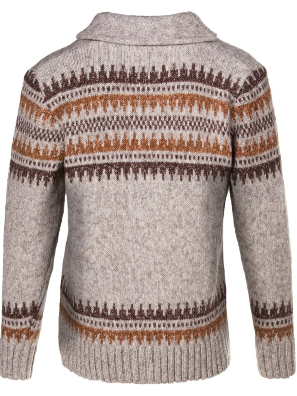 Schott NYC Yak Blend Motif Shawl Collar Cardigan Limestone Men's Large - Picture 5 of 6
